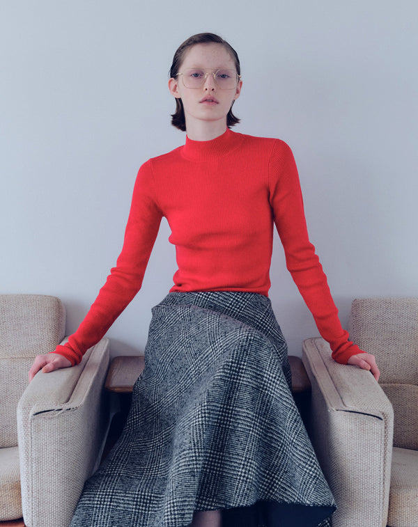 WOOL BLEND HIGH NECK KNIT