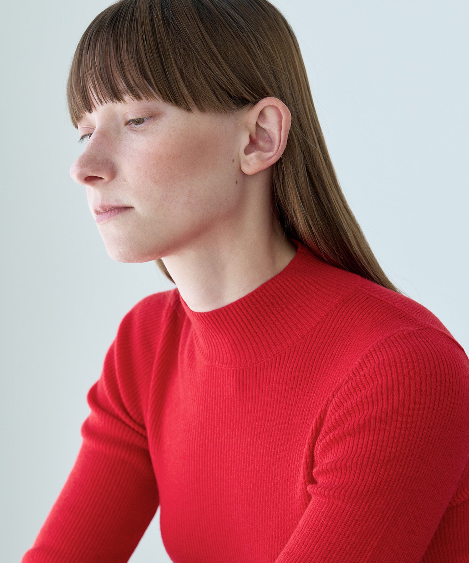 WOOL BLEND HIGH NECK KNIT