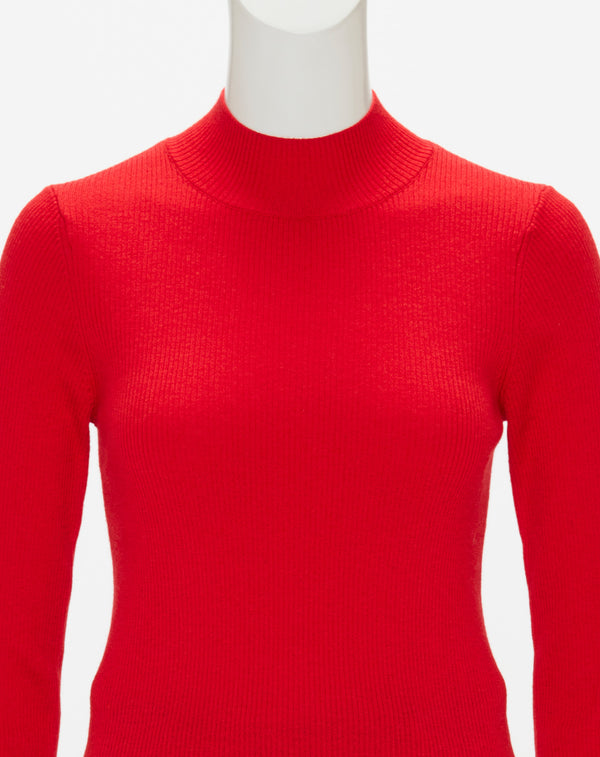 WOOL BLEND HIGH NECK KNIT