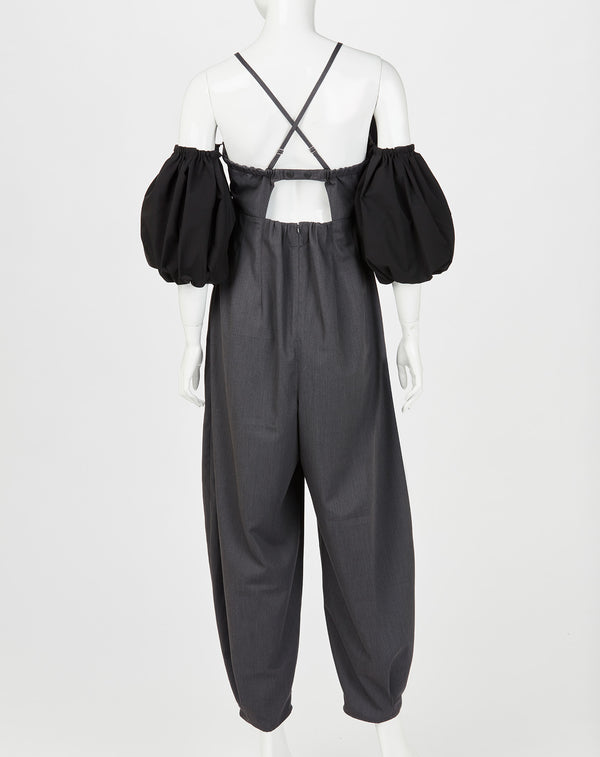 2WAY JUMPSUIT WITH RIBBON