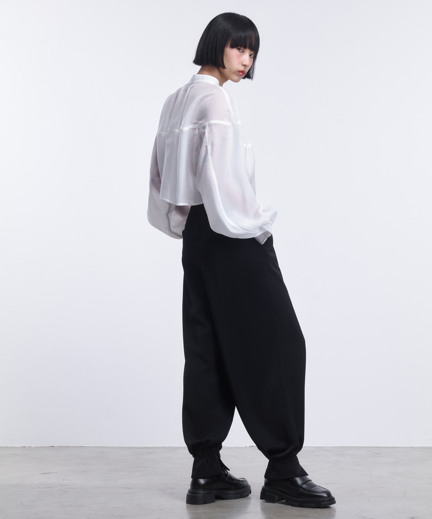 MEER. WRAP BALLOON PANTS /CRM バルーンパンツ 30%OFF】TIGHTBOOTH/TBKB / KB TACTICAL BALLOON PANTS（Black