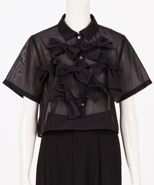 SHEER RIBBON BLOUSE