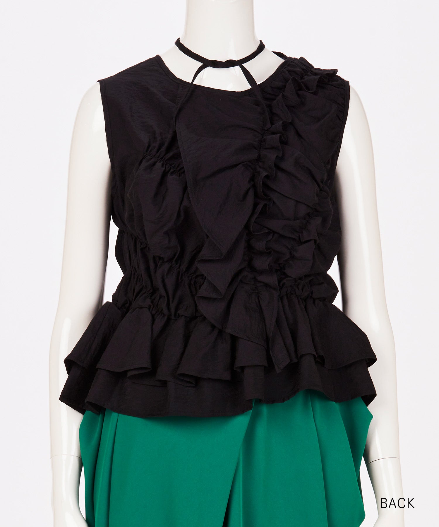 ASYMMETRIC RUFFLE BLOUSE