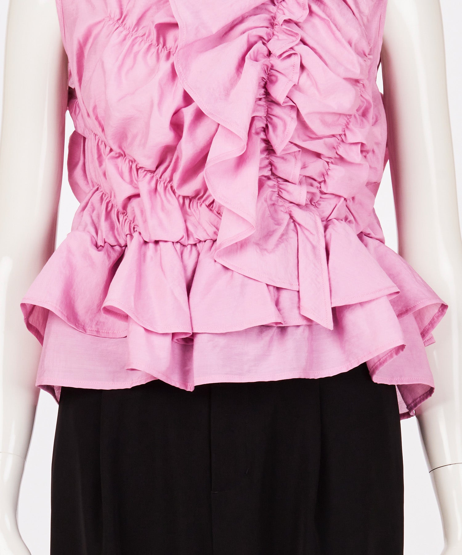 ASYMMETRIC RUFFLE BLOUSE