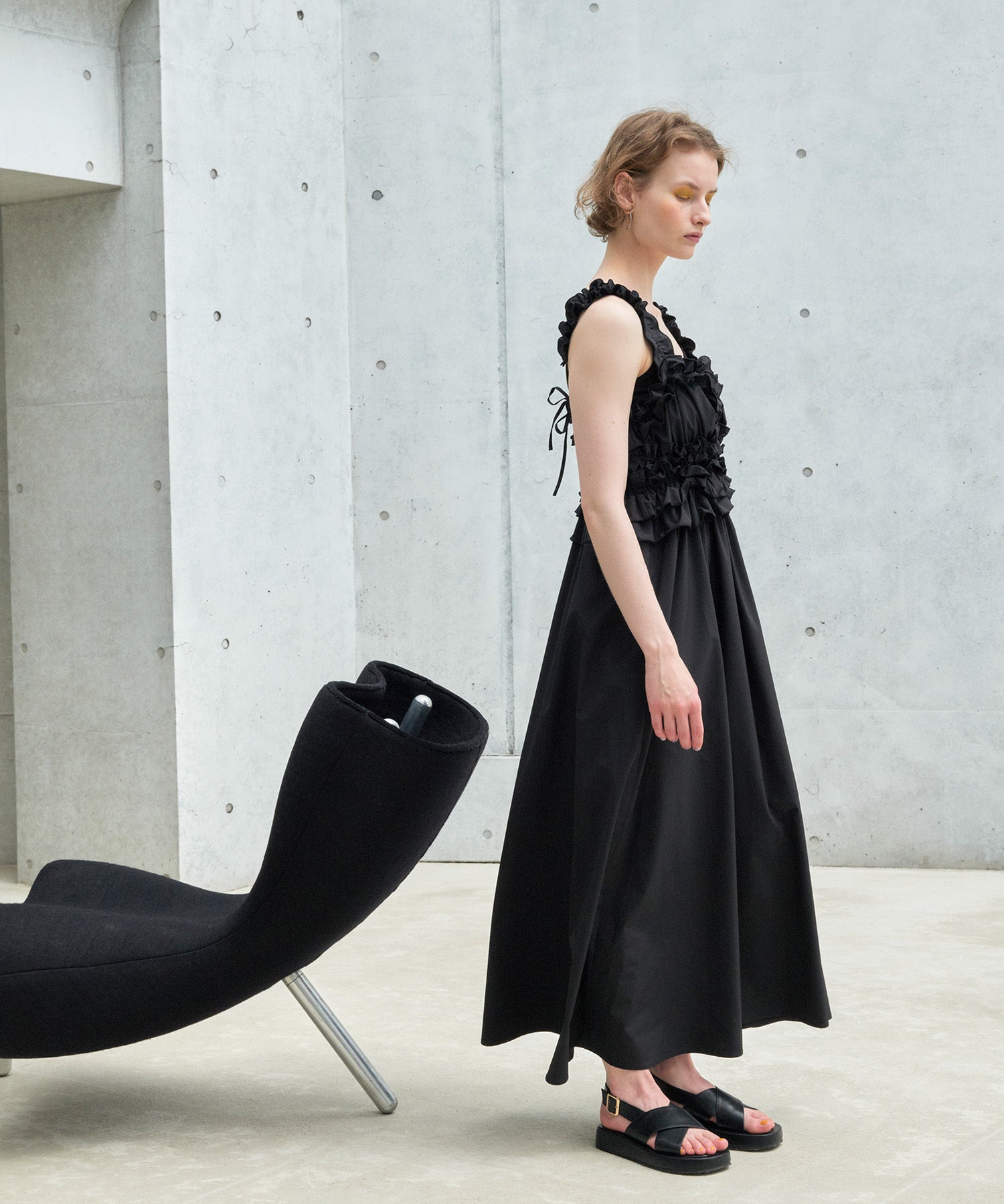 タフタボリュームフリルワンピース | LAEMUSE | 2025春夏