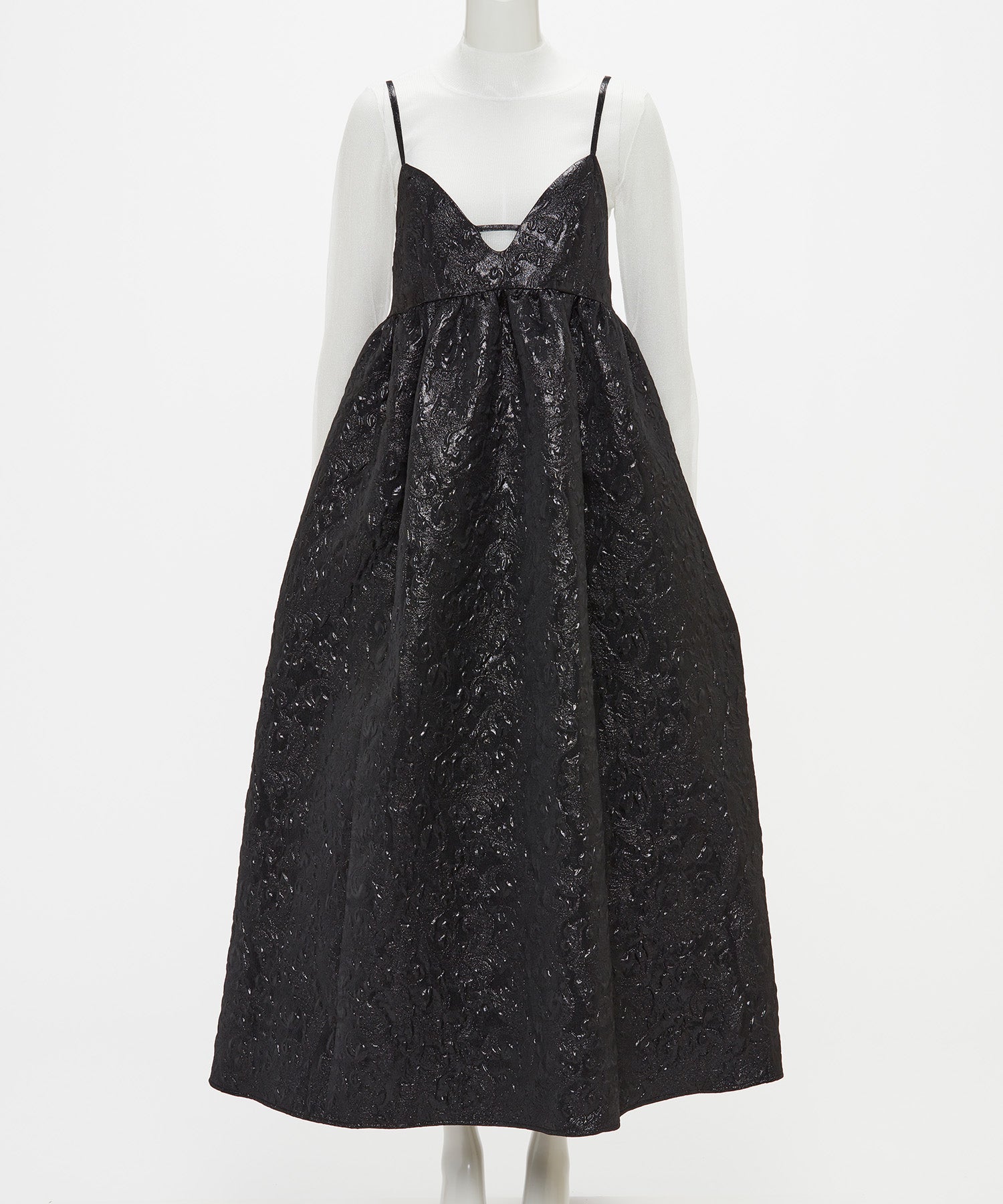 ワンピース jacquard volume camisole dress jacquard volume camisole dress – Acka online store