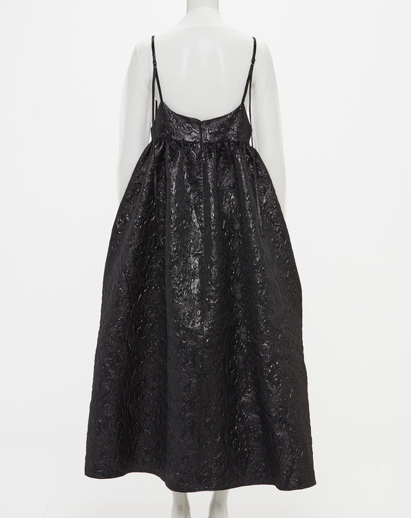 GLITTER JACQUARD VOLUME CAMISOLE DRESS