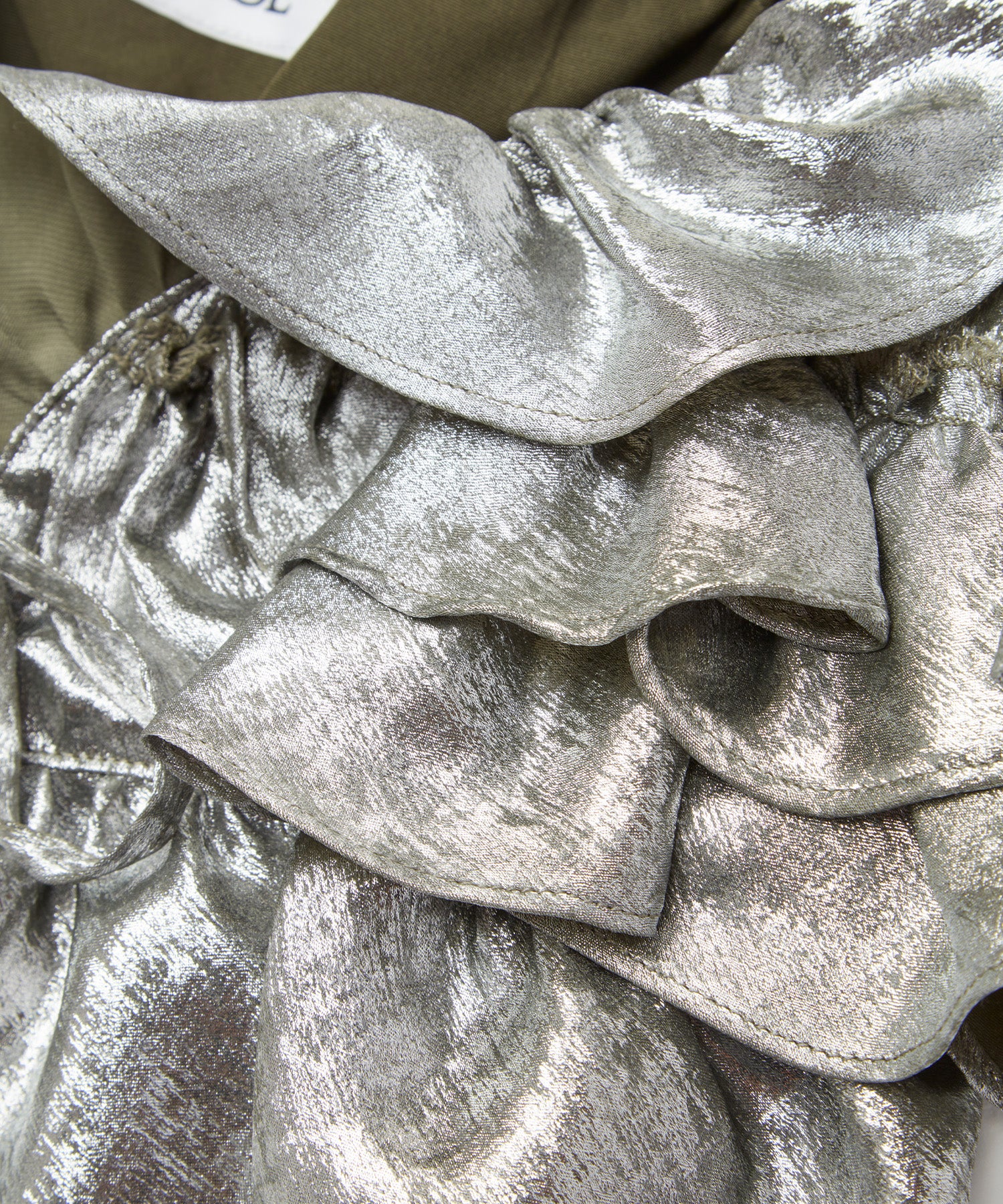 METALLIC FRILL BUSTIER – LAEMUSE