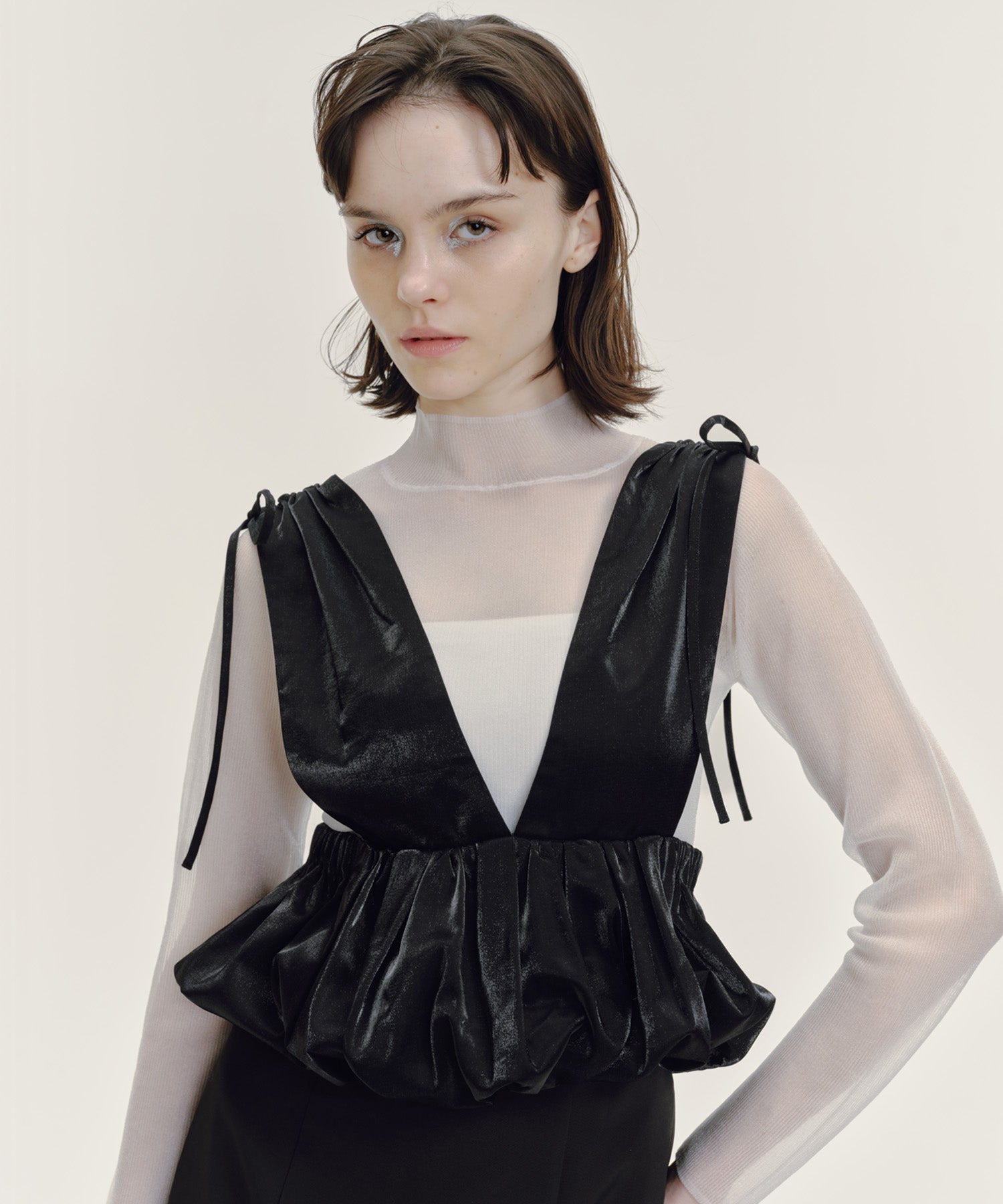 SHINY BALLOON BUSTIER