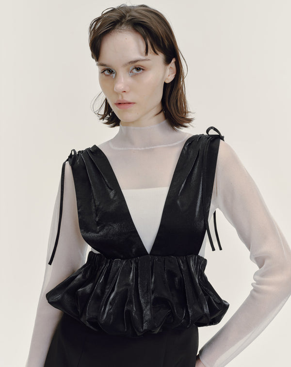 SHINY BALLOON BUSTIER