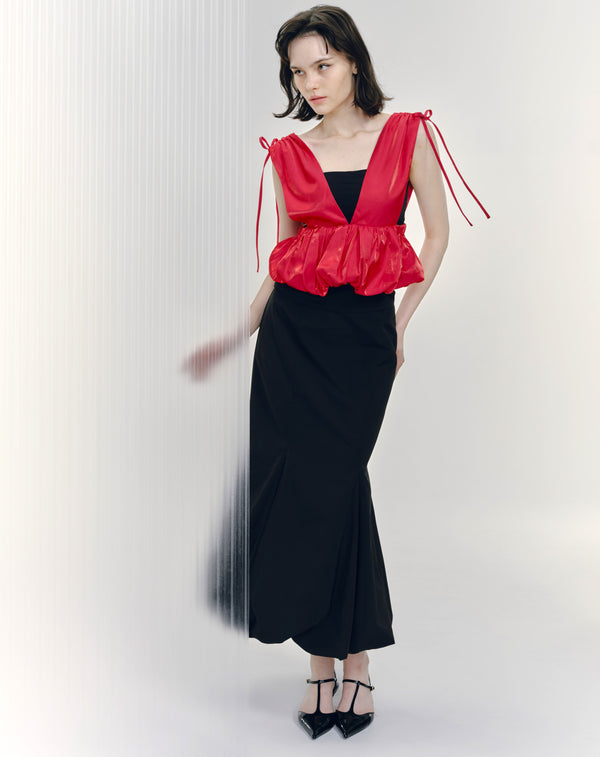 SHINY BALLOON BUSTIER