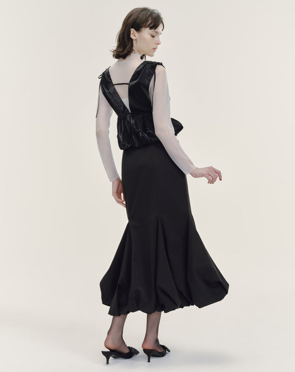 TAFFETA BALLOON MERMAID SKIRT