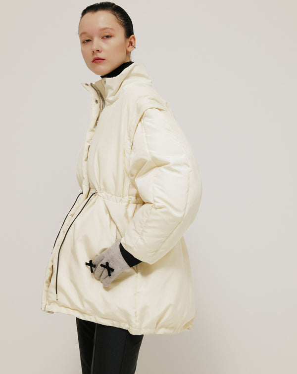 DETACHABLE FIBER DOWN JACKET