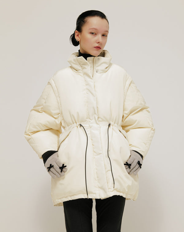 DETACHABLE FIBER DOWN JACKET