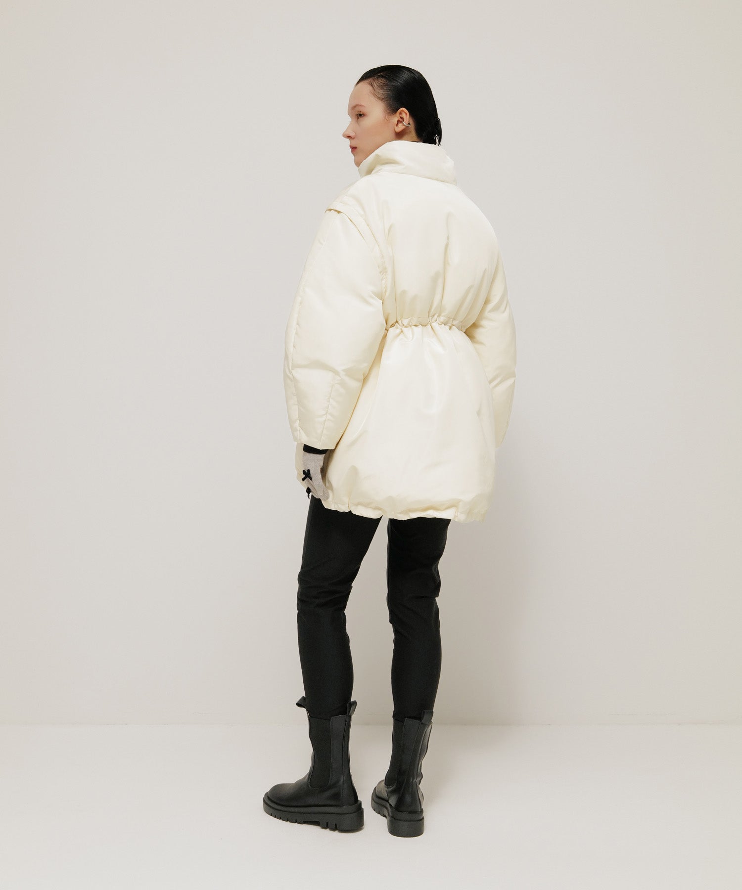 DETACHABLE FIBER DOWN JACKET