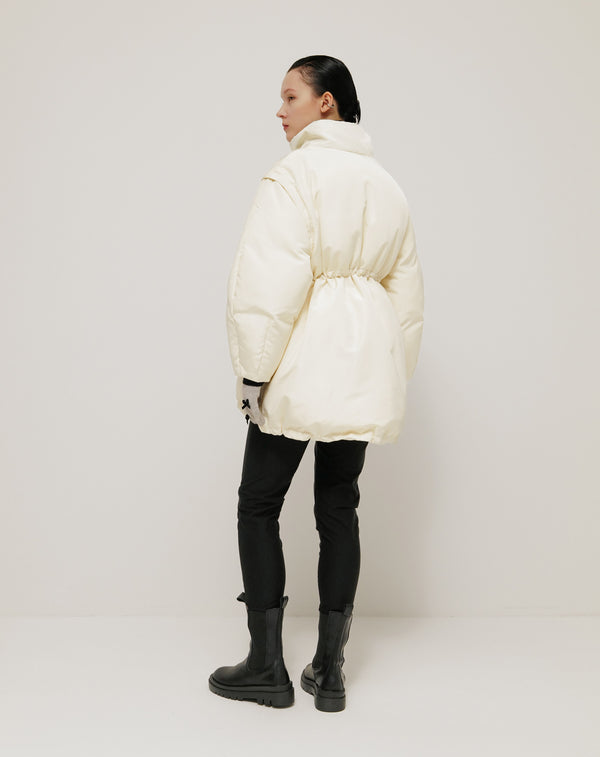 DETACHABLE FIBER DOWN JACKET