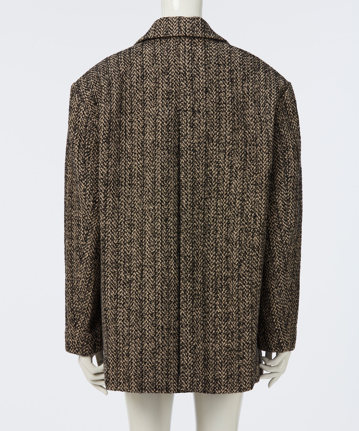 2WAY MIXED TWEED BIG-SHOULDER JACKET