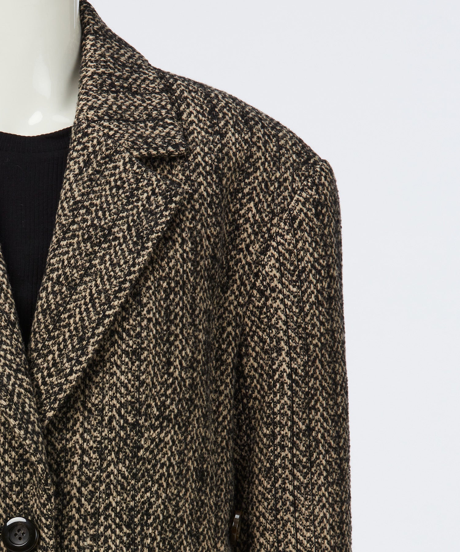 2WAY MIXED TWEED BIG-SHOULDER JACKET