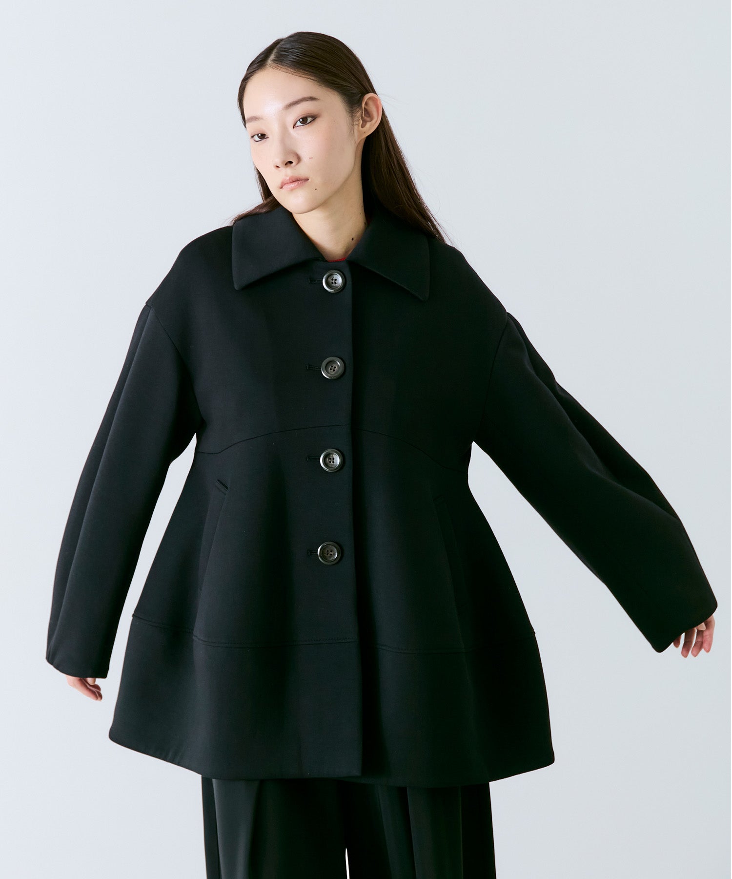 PADDED PEPLUM JACKET | パディングフォルムジャケット | アウター