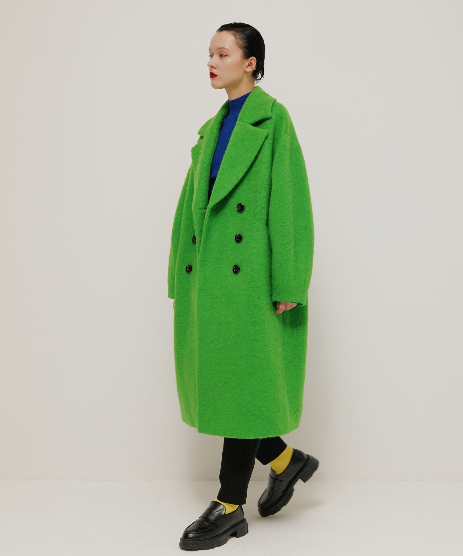 WOOL MIX COCOON LONG COAT