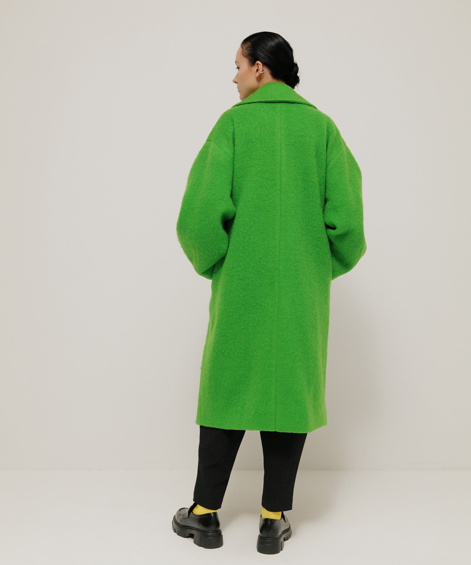 WOOL MIX COCOON LONG COAT