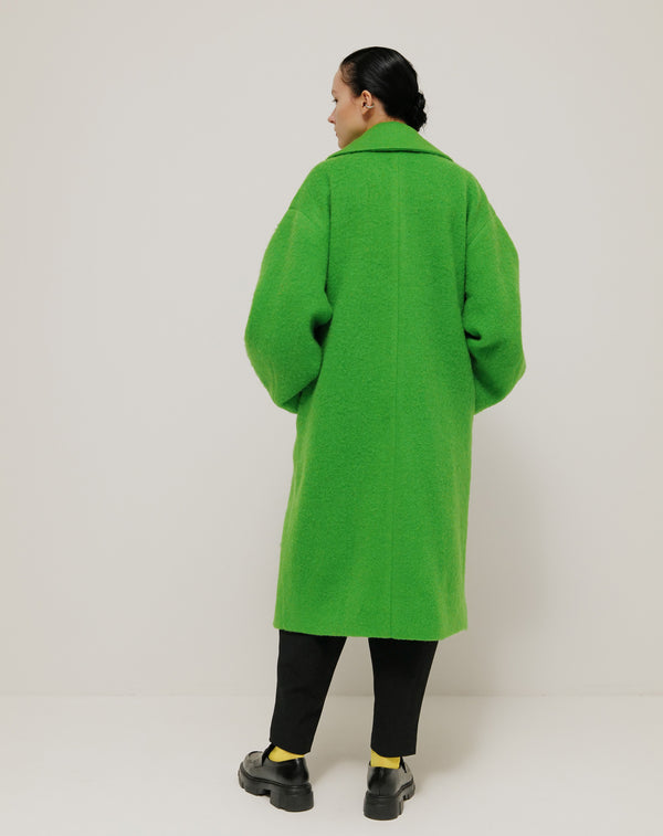 WOOL MIX COCOON LONG COAT