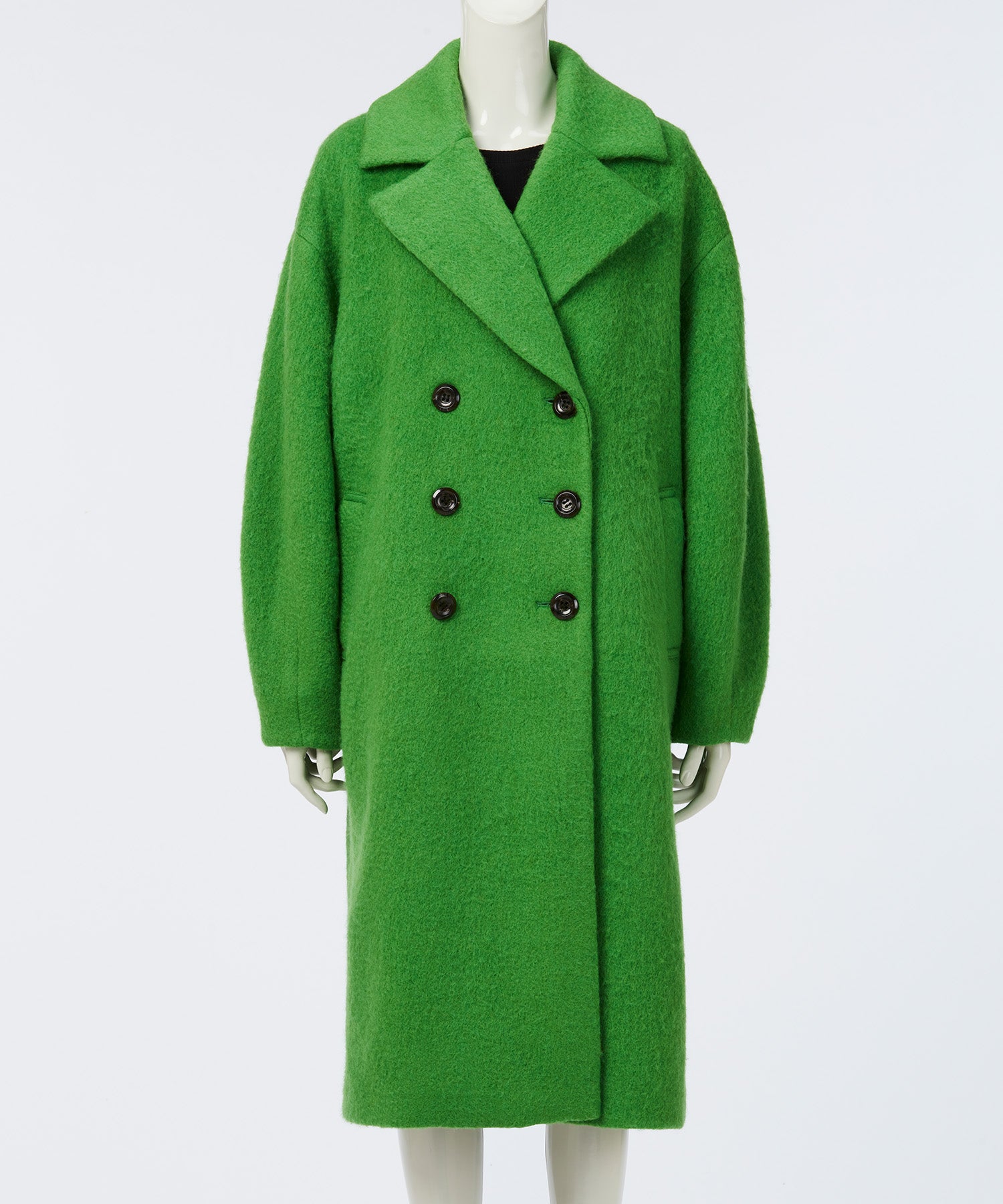 WOOL MIX COCOON LONG COAT