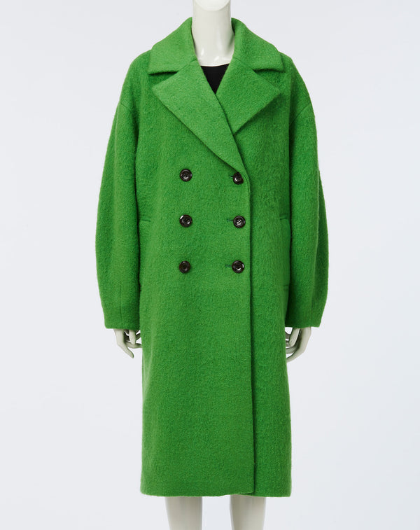 WOOL MIX COCOON LONG COAT