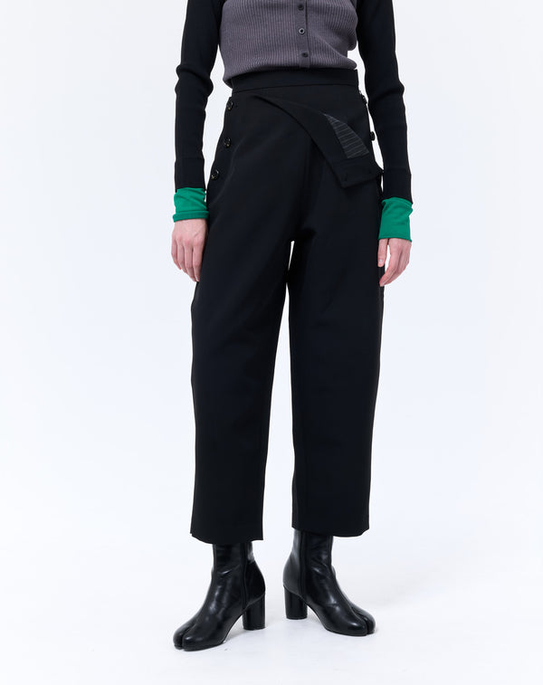 FAUX WAIST CURVE PANTS