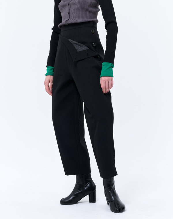 FAUX WAIST CURVE PANTS