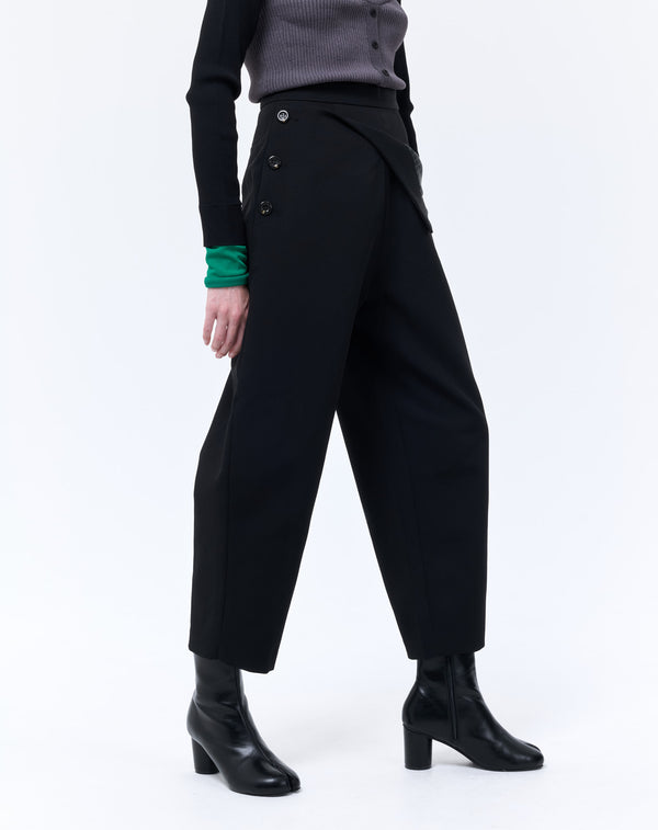 FAUX WAIST CURVE PANTS