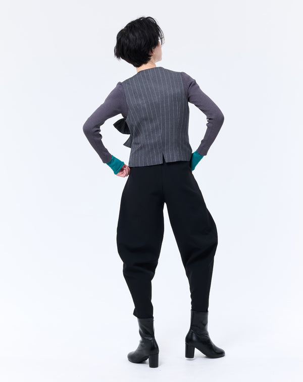 CURVED-SILHOUETTE PANTS