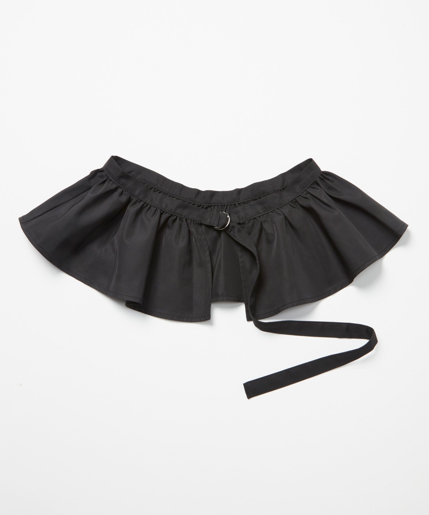 FRILL-BELTED PADDED SKIRT