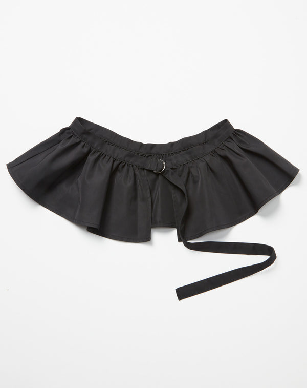 FRILL-BELTED PADDED SKIRT