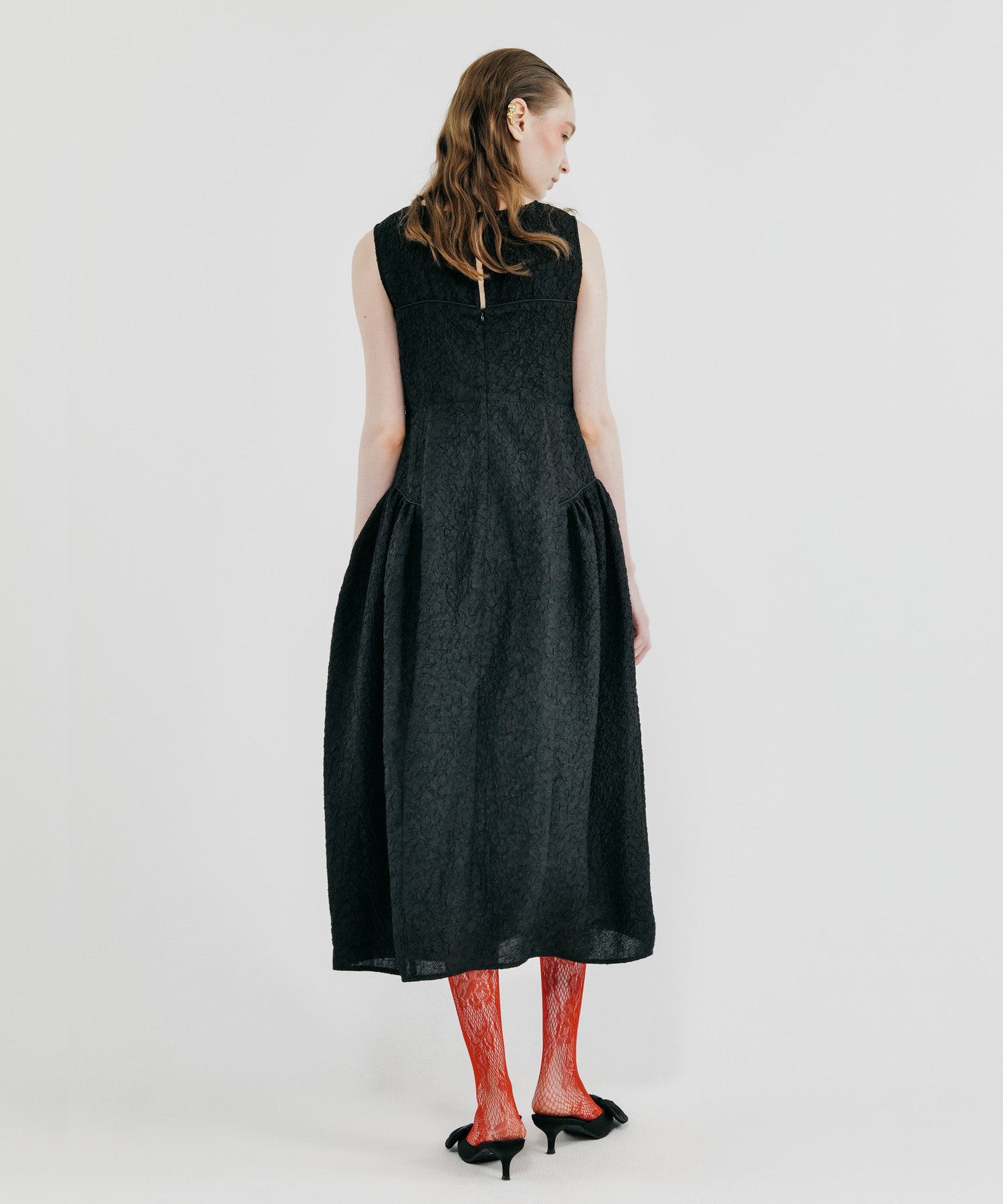 Loose jacguard drees ドレス BUSTIER PANEL JACQUARD DRESS – LAEMUSE