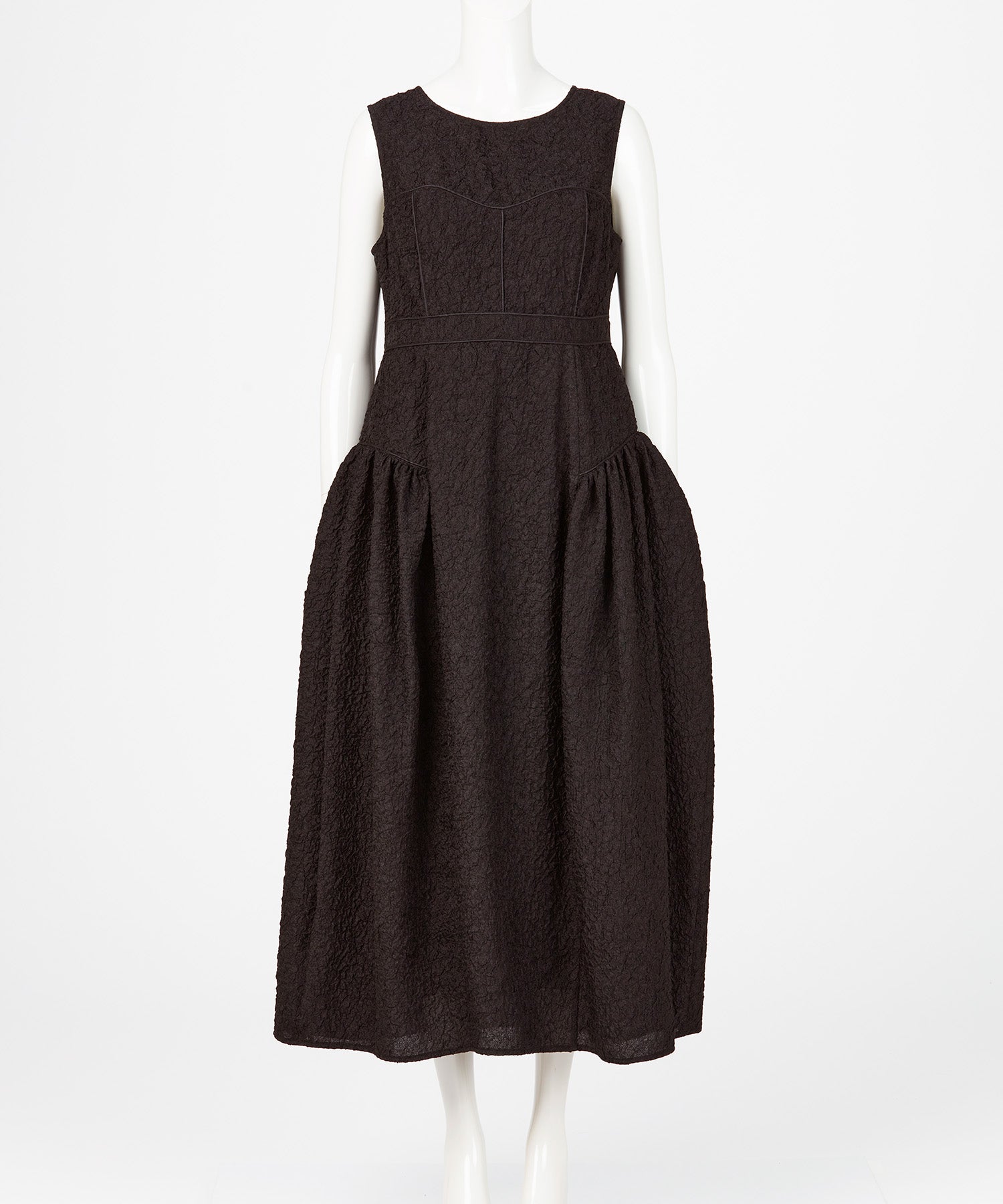 BUSTIER PANEL JACQUARD DRESS