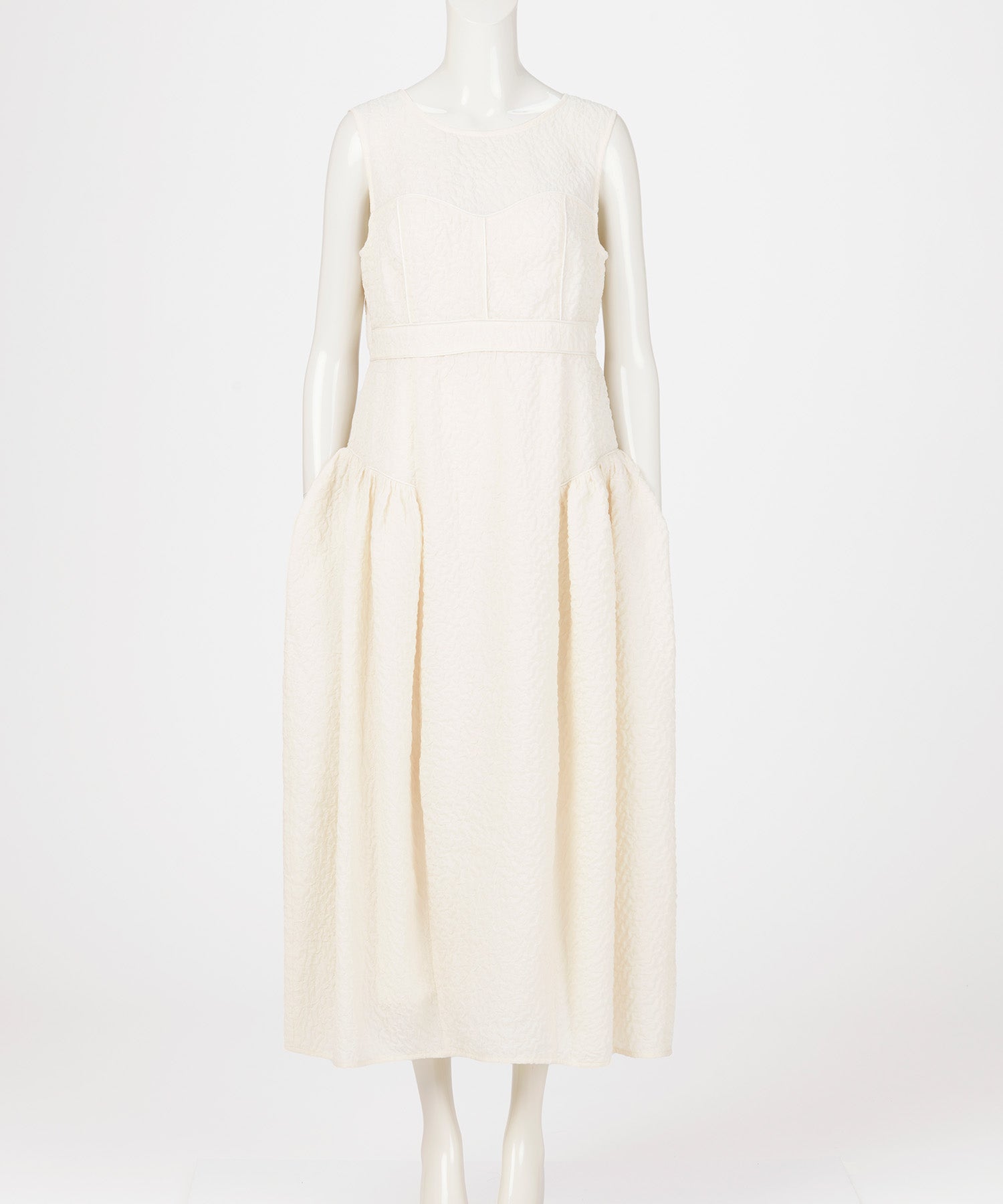 BUSTIER PANEL JACQUARD DRESS