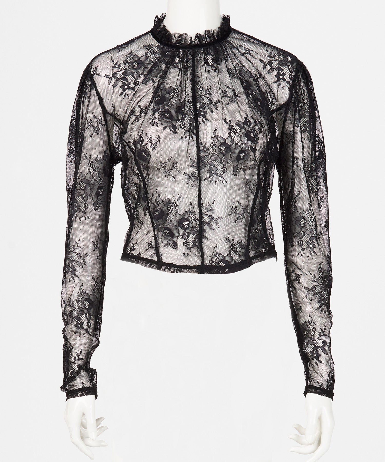 Midorikawa 23SS Lace pullover shirt ブラック Midorikawa＞LACE PULLOVER SHIRT(MID23SS-SH01) | MAKES ONLINE STORE