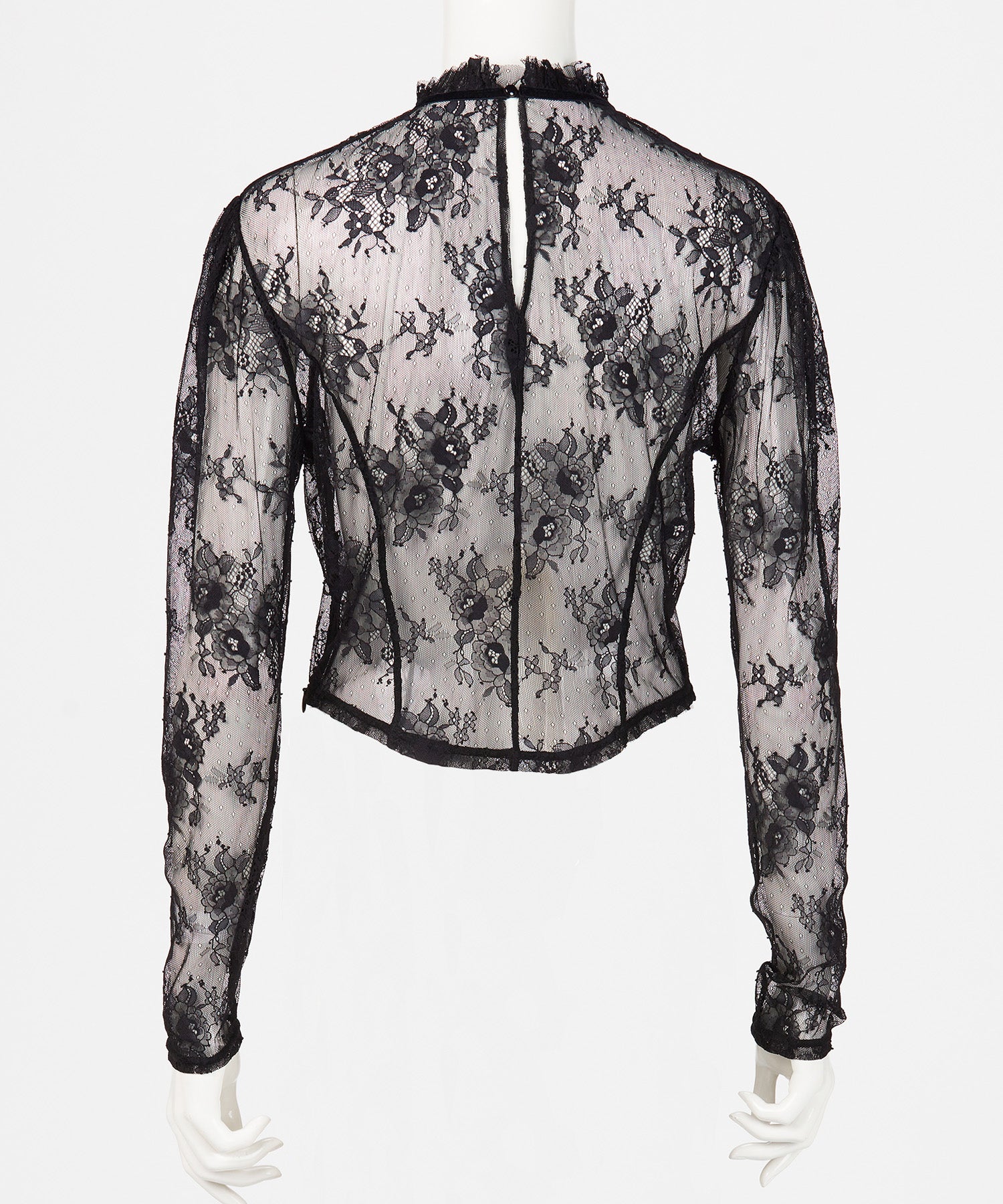 LACE STAND NECK PULLOVER – LAEMUSE