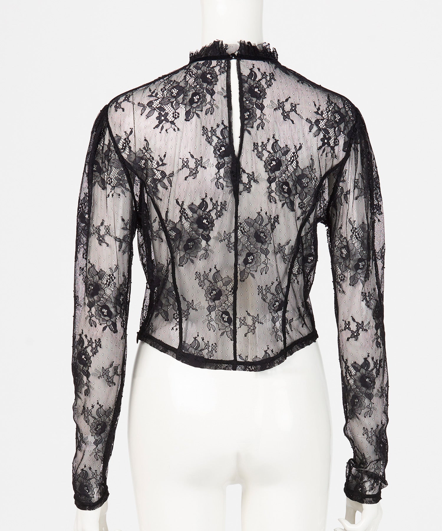 LACE STAND NECK PULLOVER