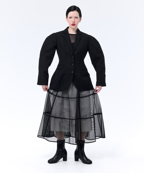 MESH TIERED SKIRT
