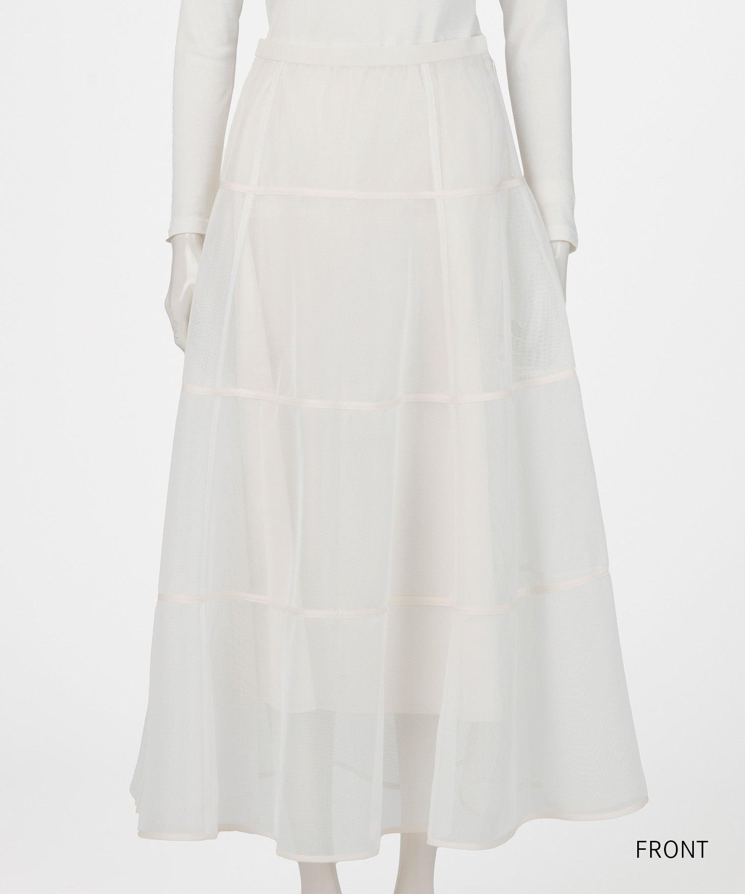 MESH TIERED SKIRT