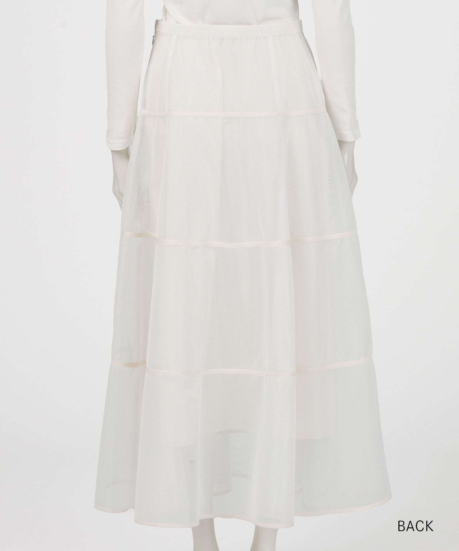 MESH TIERED SKIRT