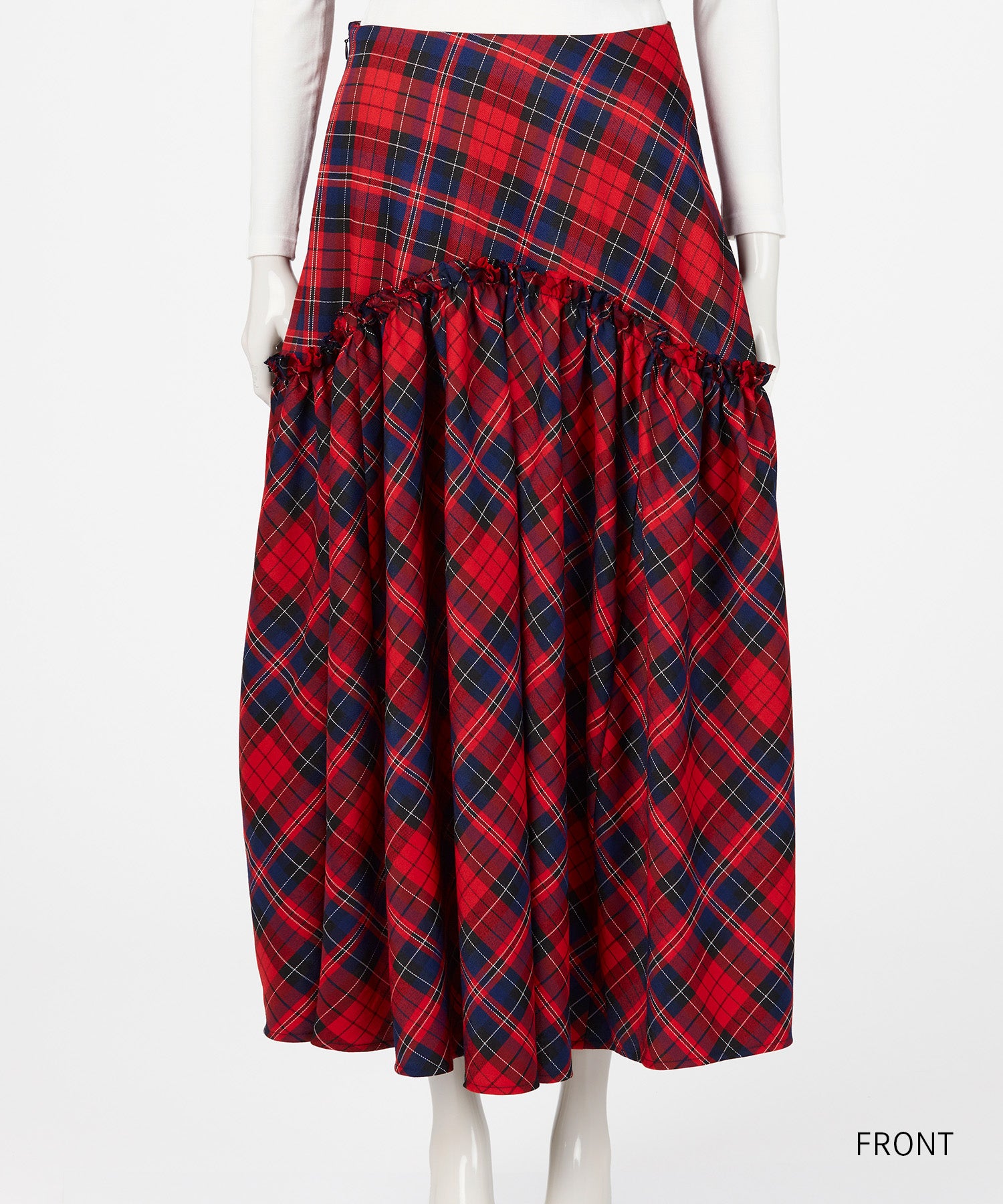 CHECK FLARE SKIRT