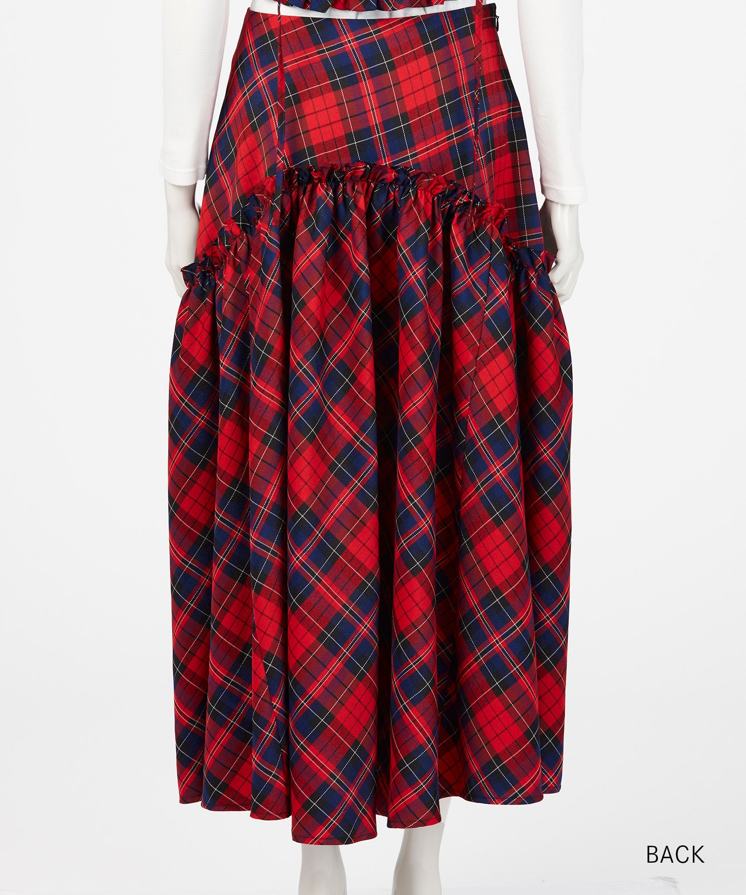 CHECK FLARE SKIRT