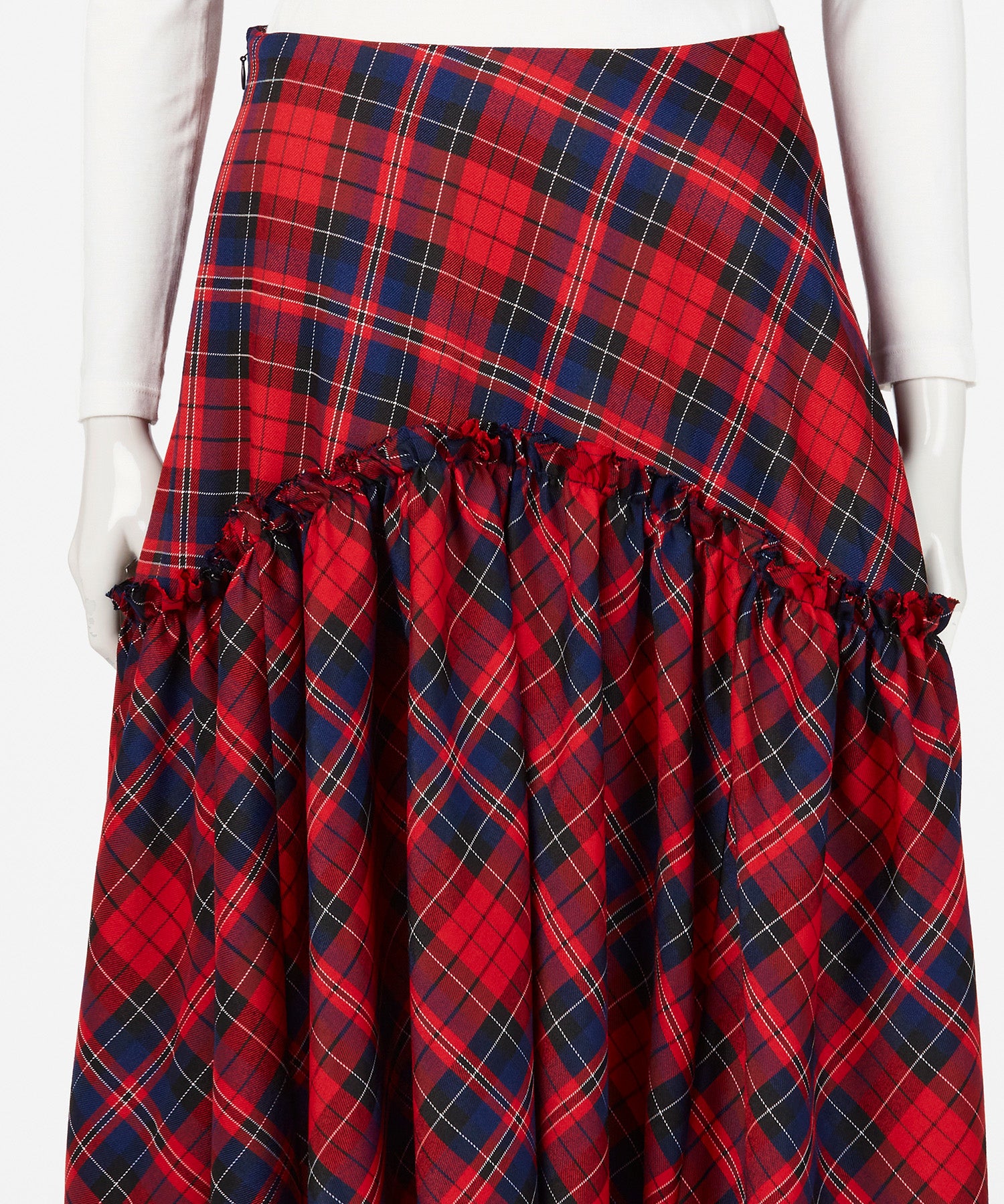 CHECK FLARE SKIRT