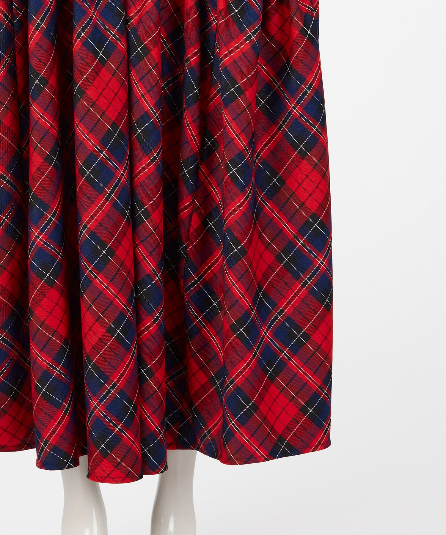 CHECK FLARE SKIRT