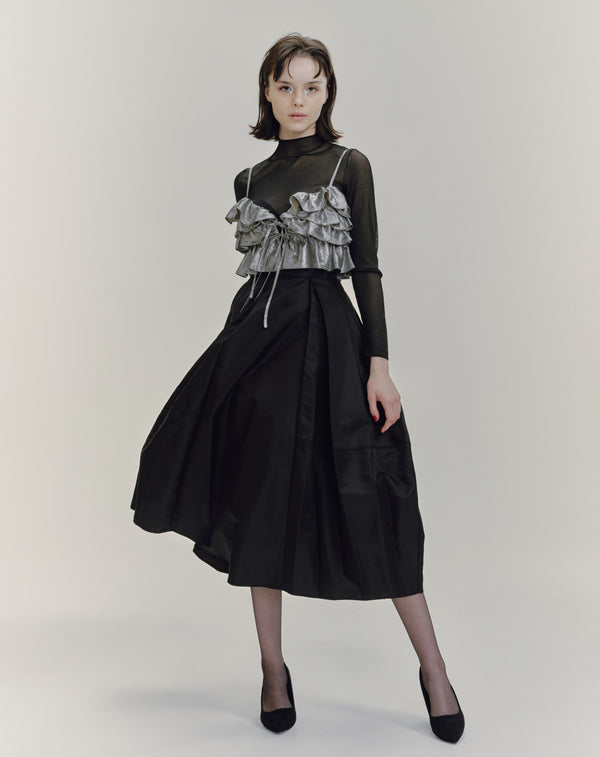 TAFFETA COCOON SKIRT