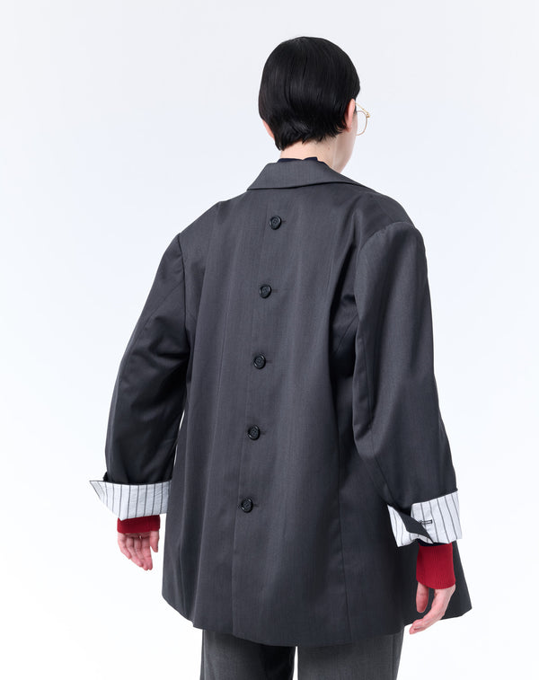 BACK BUTTON OVERSIZED JACKET