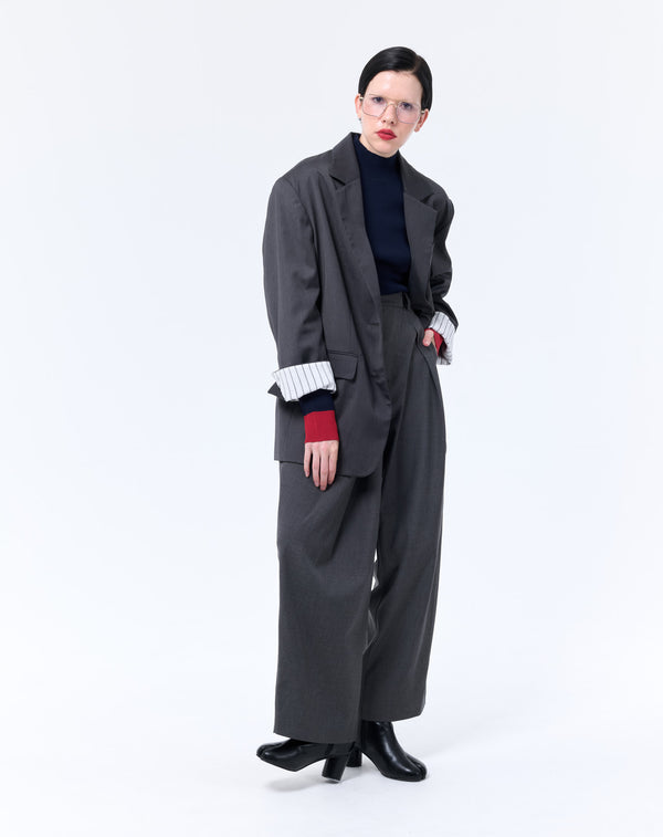 BACK BUTTON OVERSIZED JACKET